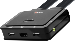 LINDY KVM-Switch Cable HDMI/Typ C 2-Port