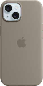 Custodia iPhone 15 silicone grigio creta