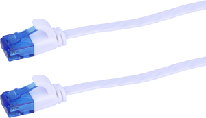 Câbles patch ARTICONA RJ45 U/UTP Cat6a plat, blanc