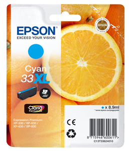 Epson 33XL Claria Tinte cyan