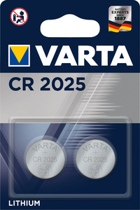 Varta CR2025 LL Button Cell Battery 2x