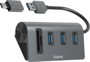Hub USB3.0 Hama 3 ports + lecteur cartes