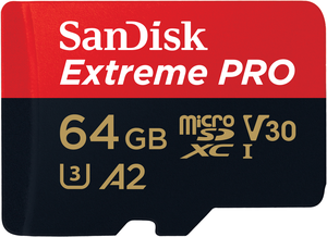 Scheda micro SDXC Extreme PRO 64 GB