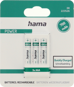 Batterie NiMH Hama AAA 700 mAh, x3
