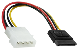 Power Adapter SATA/f - 4-pin/m 0.12m