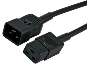 Power Cable C20/m - C19/f 1.8m Black