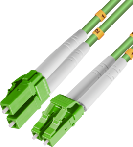 Cables patch dúplex FO LINDY LC-LC OM5 verde
