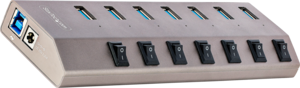StarTech USB Hub 3.0 7-Port Schalter