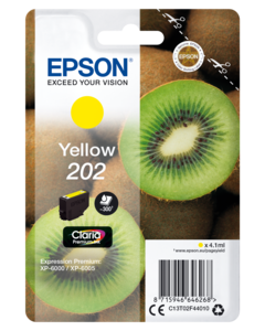 Cartucho EPSON 202 Claria amarillo