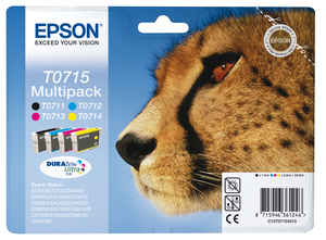 Tinteiro Epson T0715, pacote múltiplo