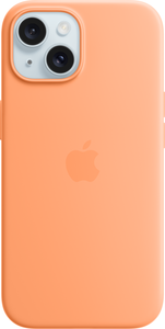 Funda silicona Apple iPhone 15 naranja