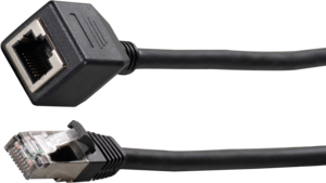 EFB Patch Cable Extension RJ45 S/FTP Cat6a Black Zero Halogen