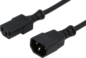 Power Cable C13/f - C14/m 1m Black