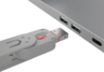 Vista previa de Candado puer. USB tipo A rosa 4x+1 llave