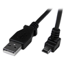 Imagem em miniatura de USB 2.0 Cable A/m-Mini B/m 90° 2m Black