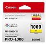 Canon PFI-1000Y tinta, sárga előnézet