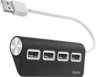Imagem em miniatura de Hub Hama USB 2.0 4 portas preto/branco