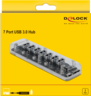 Delock USB Hub 3.0 7-Port transparent Vorschau