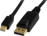 Miniatuurafbeelding van Cable DisplayPort/m-Mini DP/m 3m Black