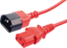Miniatuurafbeelding van Power Cable C13/f-C14/m 1m Red