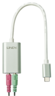 Widok produktu Adapter USB Type-C/m - 2x 3.5mm Jack/f w pomniejszeniu