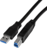 USB-A 3.0 - B m/m kábel 2 m, fekete előnézet