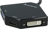 Widok produktu Articona Adapter Mini-DP-HDMI/DVI-D/VGA w pomniejszeniu