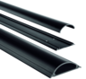Miniatuurafbeelding van Semicircular Cable Duct 70x21mm 1m Black