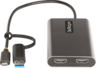 Miniatura obrázku Adaptér USB typ A/C kon. - 2xHDMI zdírka