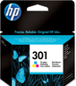 Vista previa de HP Cartucho de tinta 301 tricolor