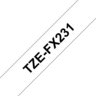 Anteprima di Nastro scrittura TZe-FX231 12mmx8m bianc