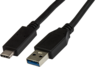 Imagem em miniatura de Cabo USB 3.1 m.(A)-m.(C) 0,5 m preto
