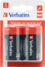 Miniatura obrázku Alkalické baterie Verbatim LR20 2 ks