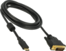 Miniatuurafbeelding van Cable Mini HDMI(C)/m-DVI-D/m 3m Black
