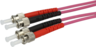 Miniatuurafbeelding van FO Duplex Patch Cable 50/125µ ST-ST 1m