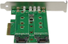 Vista previa de StarTech 3-port M.2 SSD > PCIe Adapter