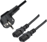 Miniatuurafbeelding van Power Cable 1x Power/m - 2x C13/f 2m