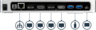 Imagem em miniatura de Adaptador USB-C HDMI/DP/RJ45/USB/áudio