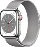 Apple Watch S8 GPS+LTE 41mm Stahl silber Vorschau