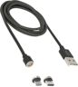 Miniatuurafbeelding van Cable USB 2.0 A/m-Micro B+C/m 1.1m