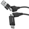 Anteprima di Cavo USB Type C/A - micro-B/C Hama 1,5 m