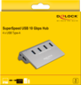 Aperçu de Hub USB 3.1 Delock 4 ports, argent