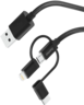 Aperçu de Câble Hama USB-A-Lightn/microB/C 1,5 m