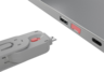 Widok produktu Blokada portu USB typ A róż 4szt+1 klucz w pomniejszeniu