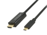 Widok produktu Cable USB C/m - HDMI/m 1m black w pomniejszeniu