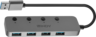 Vista previa de Hub USB LINDY 3.0 4ptos. negro+interrup.