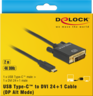 Miniatuurafbeelding van Adapter USB Type-C/m-DVI-D/m 2m