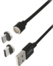 Miniatuurafbeelding van Cable USB 2.0 A/m-Micro B+C/m 1.1m