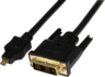 MicroHDMI(D) - DVI-D m/m kábel 1 m előnézet