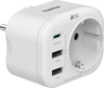 Imagem em miniatura de Adaptador régua de tomadas 1x + 3 x USB